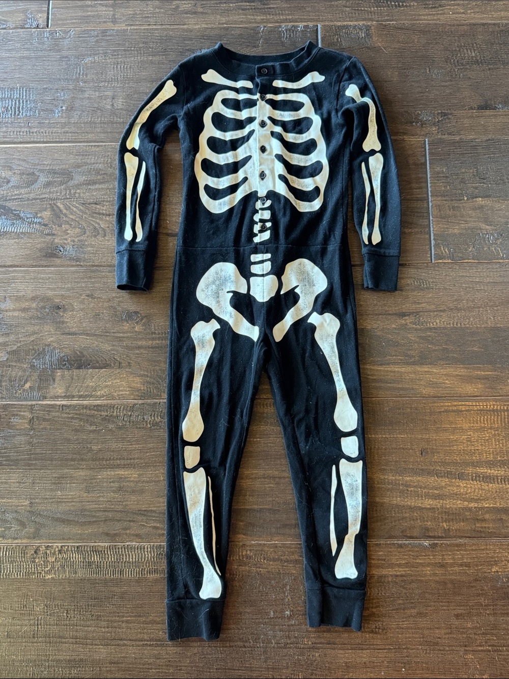 Old Navy Black, glow in the dark Skeleton onesie